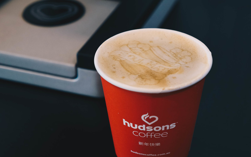 Hudsons Coffee with latte art